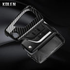 For Toyota Camry RAV4 Forturner Hilux Auris Corolla Avensis Verso Yaris Aygo Scion TC ABS Carbon Fiber Style Car Key Case Cover