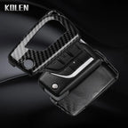 For Toyota Camry RAV4 Forturner Hilux Auris Corolla Avensis Verso Yaris Aygo Scion TC ABS Carbon Fiber Style Car Key Case Cover