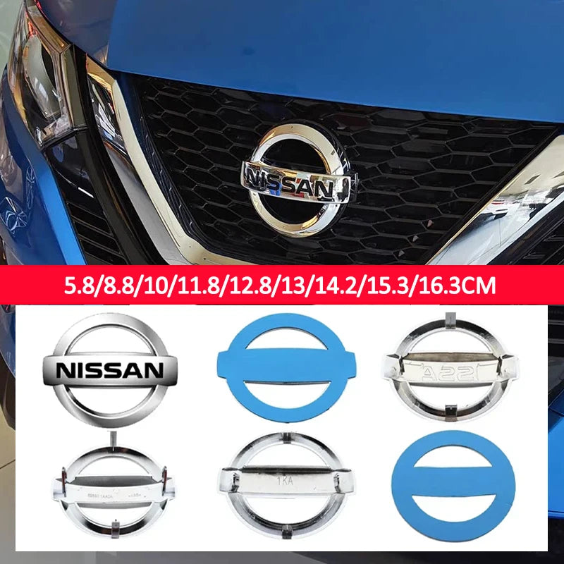 ABS Car Front Hood Badge Rear Trunk Sticker for Nissan Leaf Qashqai X-Trail Kicks Juke Patrol Maxima Murano Altima Teana Versa