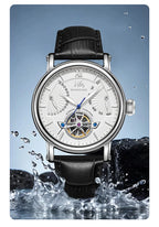 Shanghai Watch Skeletonized Flywheel Men's Mechanical Watch 42mm Automatic Watches Retrograde Calendar Sapphire Wristwatch S8924