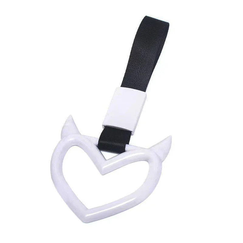 JDM Train Bus Handle Hand Strap Ring Heart Styling Drift Charm Strap Drift Auto Warning Ring Car Strap Car Rear Bumper Supplies