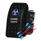 12v/24v Blue Led Light 5 Pin On Off SPST Rocker Switch 7 Pin On Off On ARB Carling Style Car Boat Waterproof Push Switch