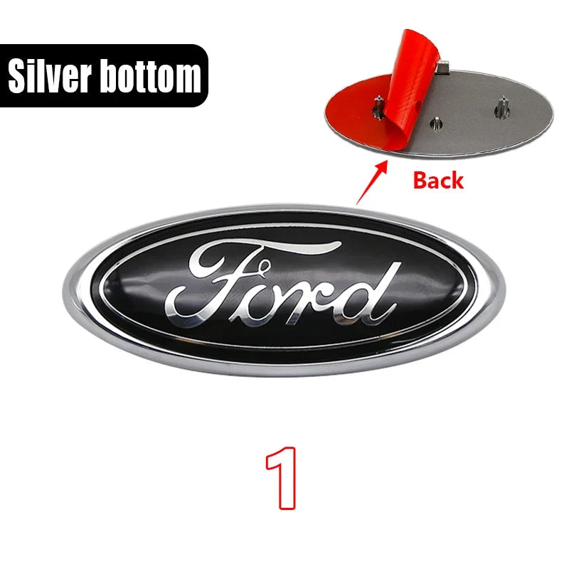 For Focus Ranger Mustang Kuga Mondeo Fiesta Explorer Transit Accessories Ford ABS 14.5cm Car Front Hood Emblem ABS Badge Cover