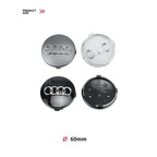 For Audi 4pcs 60mm Car Styling Audi Wheel Center Cap Emblem Hub Covers Badge For Audi B5 B6 B7 B8 B9 D3 Q3 Q5 Q7 TT A1 A3 A4 A5