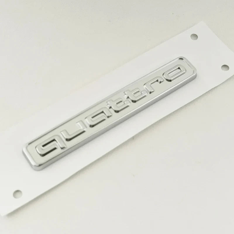 3D ABS Black Logo Quattro Emblem Decal Car Badge For Audi A3 A5 A4 A6 A7 A8 A1 A2 S3 S4 TT Q3 Q7 Q5 Quattro Sticker Accessories