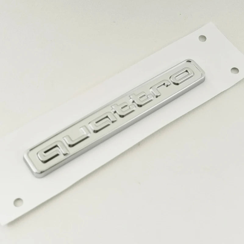 3D ABS Black Logo Quattro Emblem Decal Car Badge For Audi A3 A5 A4 A6 A7 A8 A1 A2 S3 S4 TT Q3 Q7 Q5 Quattro Sticker Accessories