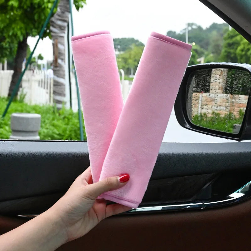 2PCS Car Belt Cover Adjustable Seat Belt Cover Shoulder Strap Cover Car Shoulder Protector Pad Auto Accessories
