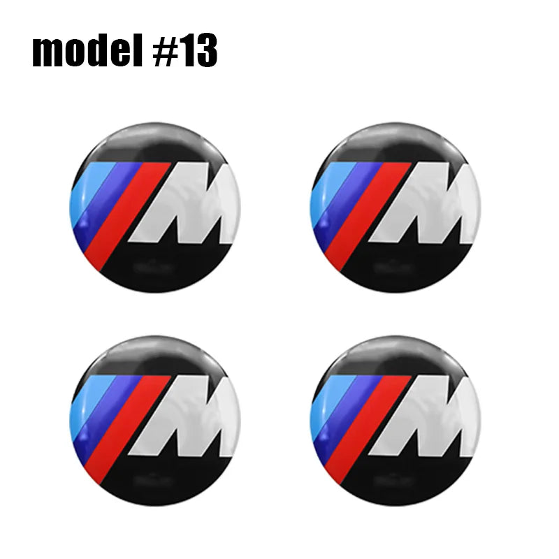 4Pcs 56mm 60mm 65mm Car Wheel Tire Center Emblem Decal For BMW M E90 E60 E46 E39 F10 E87 X3 X4 X1 G30 G20 Cover Hub Caps Sticker