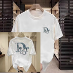 Fashion short-sleeved T-shirt - Men's and Women's New season round-neck printed 250G100%cotton half-sleeve T-shirt - Casual wear