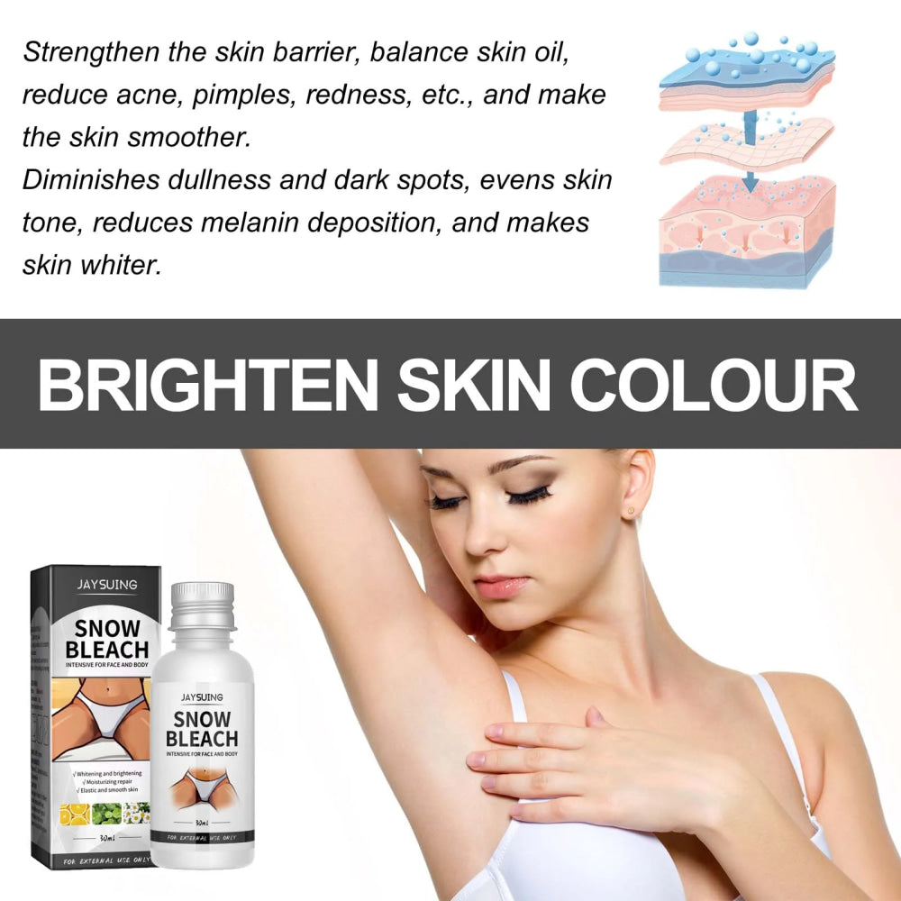 Body Snow Bleach Cream Nicotinamide Brighten Private Parts Underarm Bleaching Armpit Elbow Knees Joint Removal Dark Spot Melanin