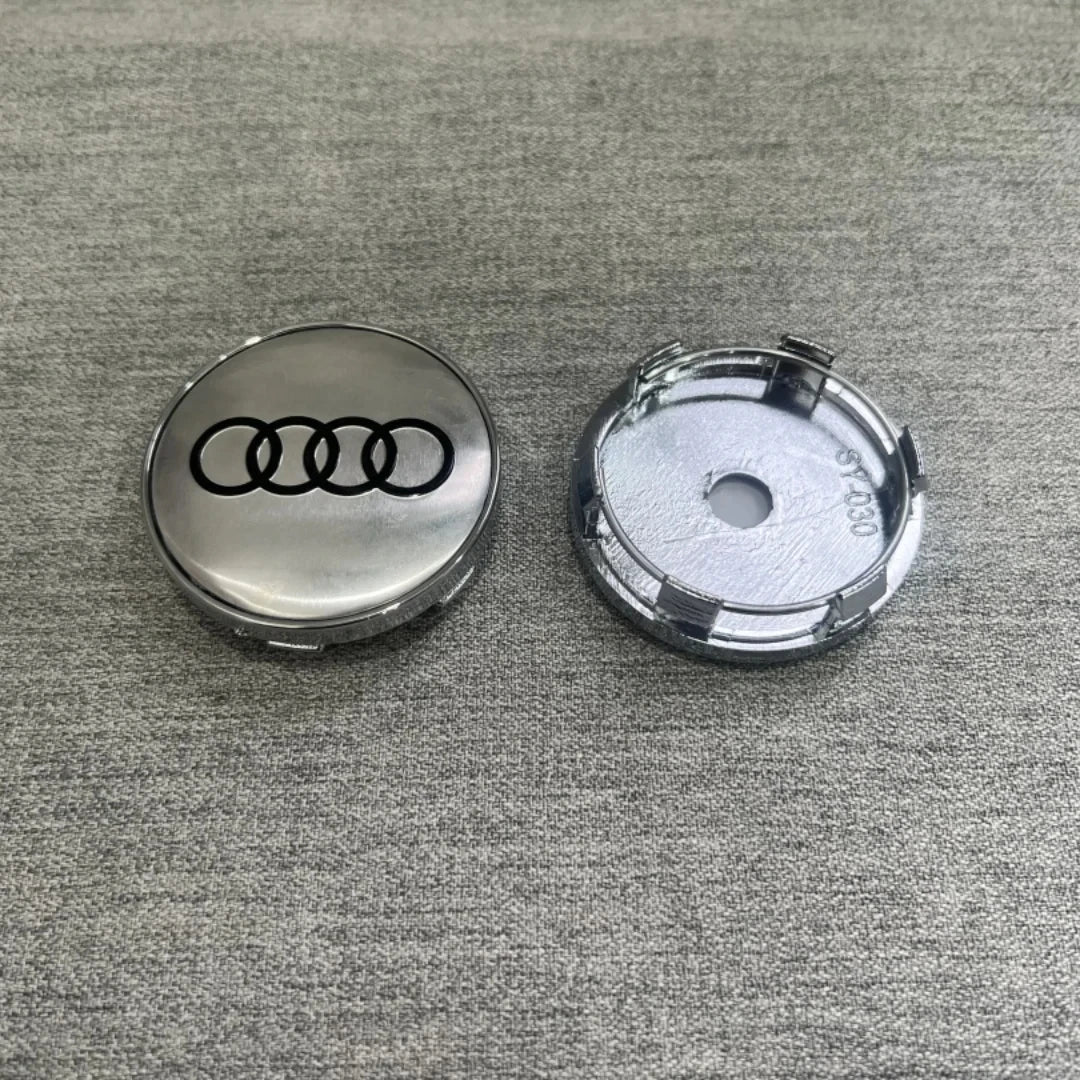4Pcs 60mm Car Center Wheel Hub Cover Tire Cap For Audi Sline A1 A2 A3 A4 A5 A6 A7 A8 Q1 Q2 Q3 Q4 Q5 Q6 Q7 Q8 TT Auto Accessories