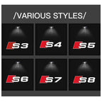 2PCS LED Car Door Welcome Logo Light Projector Lamp For Audi Sline S3 S4 S5 S6 S7 RS Quattro Q7 Q5 Q3 A4 B8 8P A3 A6 C7 A5 A6