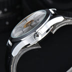 Orient Watch  Double Lion Japanese Fully Automatic Mechanical Watch Hollowed Out Business Men's Watch Stainless Steel Strip