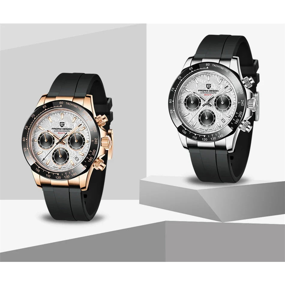 40mm New V2 PAGANI DESIGN Classic fashion Men Quartz Watches Sapphire Retro Chronograph Stainless Steel Waterproof Watch for Men