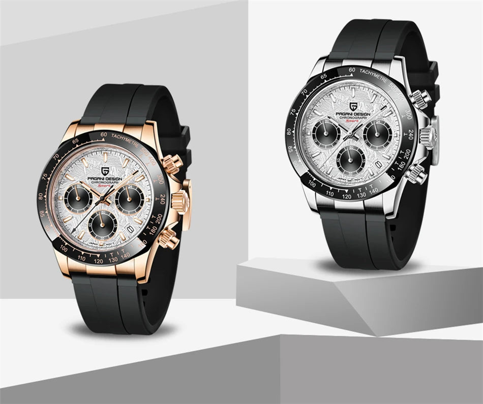 40mm New V2 PAGANI DESIGN Classic fashion Men Quartz Watches Sapphire Retro Chronograph Stainless Steel Waterproof Watch for Men