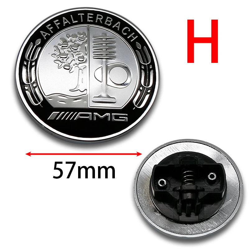 57mm 3D ABS Car Front Engine Hood Bonnet Flat Emblem Badge Universal For Auto Sedan SUV Coupe Exterior Tuning Styling Trim 1PC