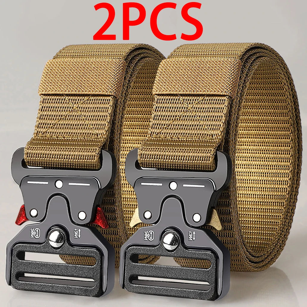 Cinturones tácticos versátiles para hombres: diseño duradero y ajustable, para entusiastas de los deportes al aire libre, par con pantalones vaqueros, para hombres y mujeres ﻿
