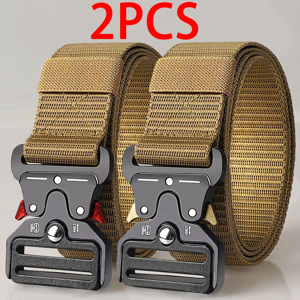 Cinturones tácticos versátiles para hombres: diseño duradero y ajustable, para entusiastas de los deportes al aire libre, par con pantalones vaqueros, para hombres y mujeres ﻿