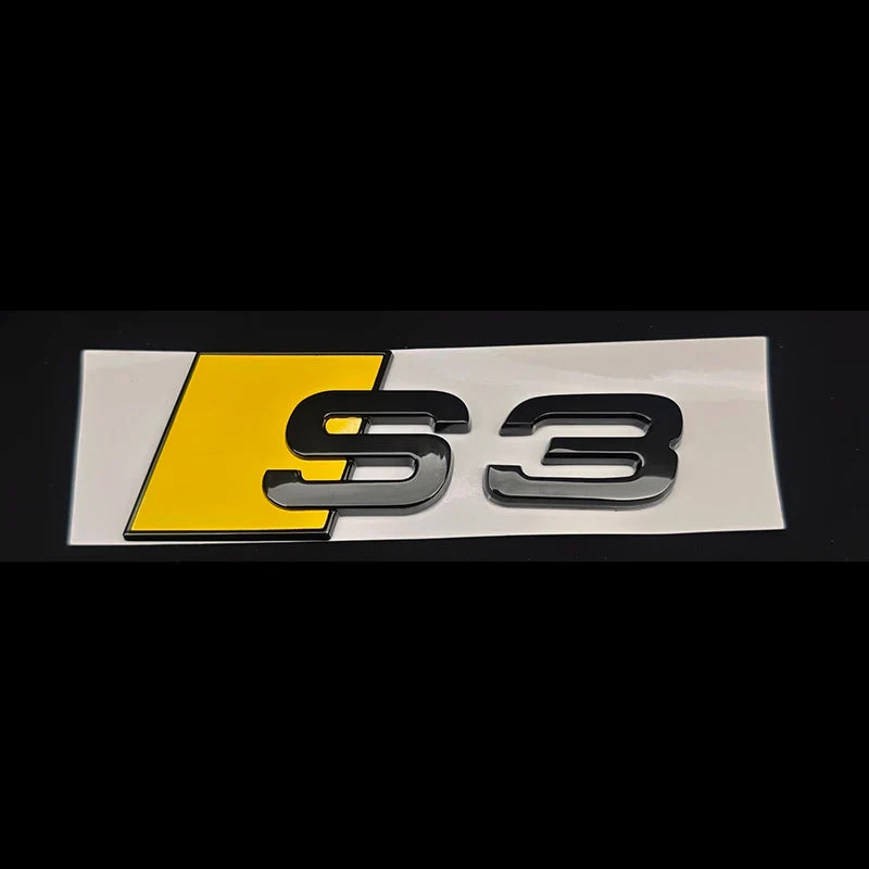 3D ABS Chrome Green Yellow Purple Blue Black Logo S3 Emblem Sticker Car Rear Trunk Badge For Audi S3 8V 8P 8L 8Y S 3 Accessories