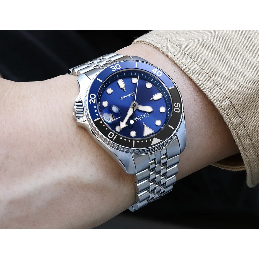 CADISEN New Luminous Men Mechanical Wristwatches Ceramic Bezel Sapphire Glass Automatic Watch Men Relogio Masculino