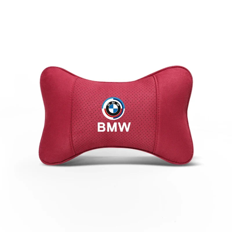 Soft Suede Neck Pillow Comfort Car Headrest Interior Decor Accessories For BMW E90 G80 M3 G30 M5 F82 F83 F20 F21 G42 F95 F96 G06
