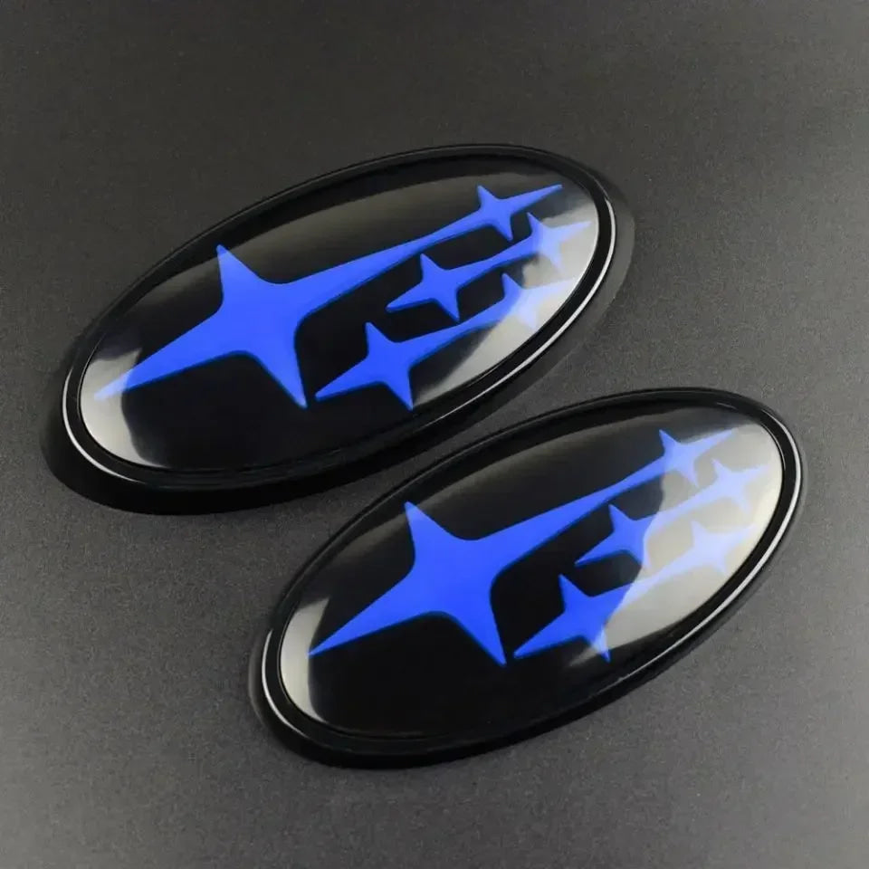 2Pcs Acrylic Car Front Rear Logo Emblem Sticker For Subaru STI XV Impreza BRZ WRX Legacy Outback Auto Hood Trunk Badge Cover
