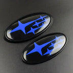 2Pcs Acrylic Car Front Rear Logo Emblem Sticker For Subaru STI XV Impreza BRZ WRX Legacy Outback Auto Hood Trunk Badge Cover