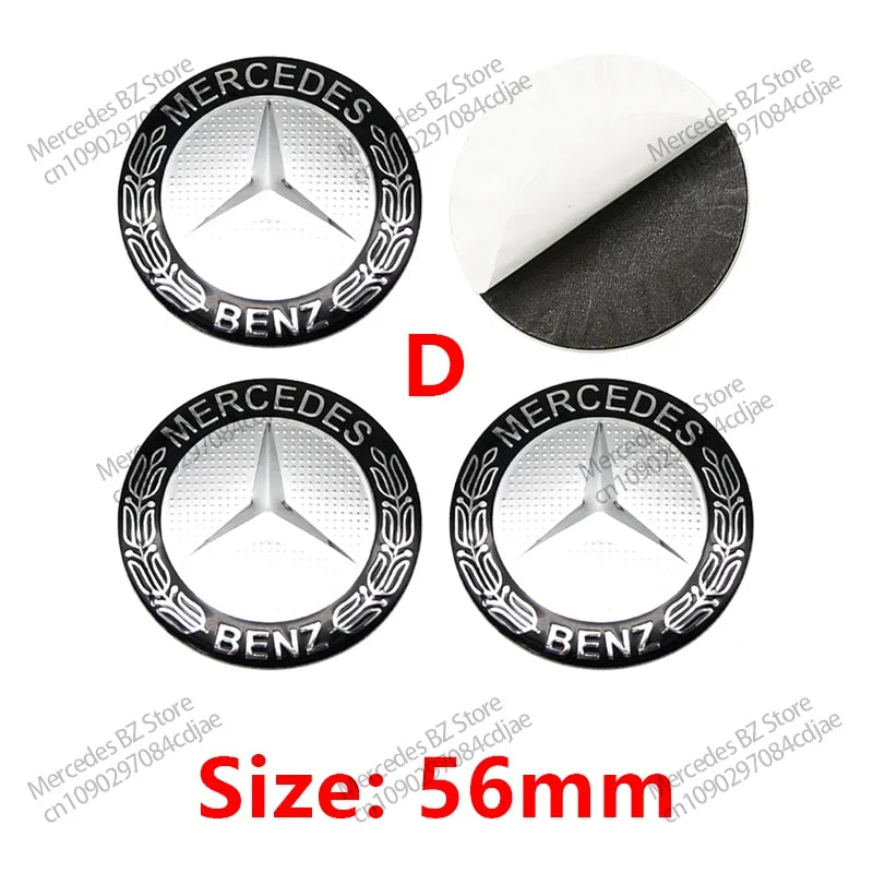 4pcs 56mm 75mm Car Wheel Center Hub Caps Cover Auto Accessories Mercedes Benz Amg C180 C200 C260 W108 W124 W126 W140 W168 W176