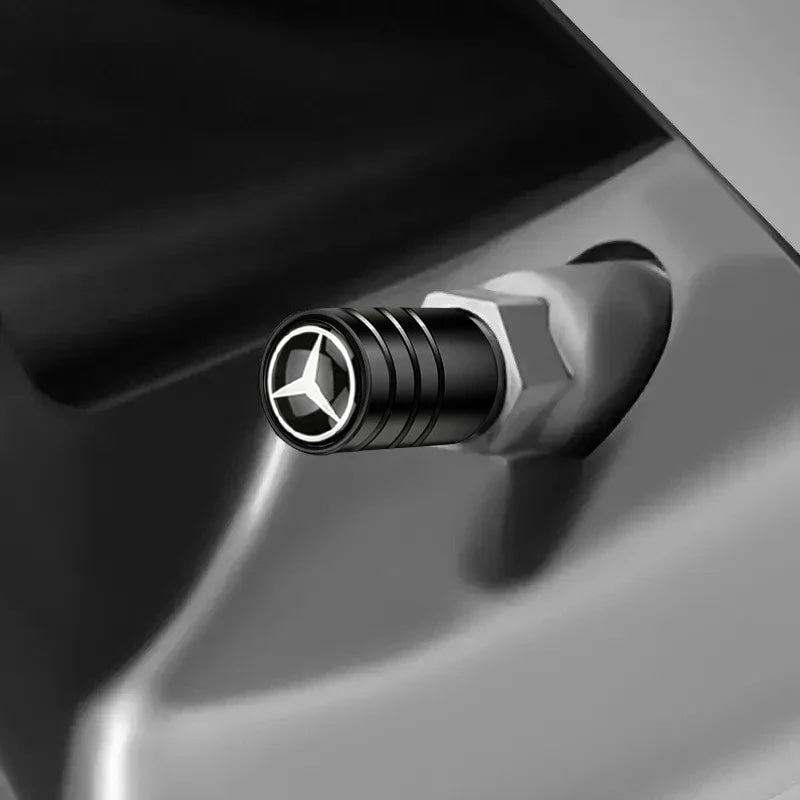 Car Tire Valve caps Emblem metal sticker For Mercedes Benz W203 W204 W168 GLC GLE CLA accessories Interior Mouldings YZQMM-BENC