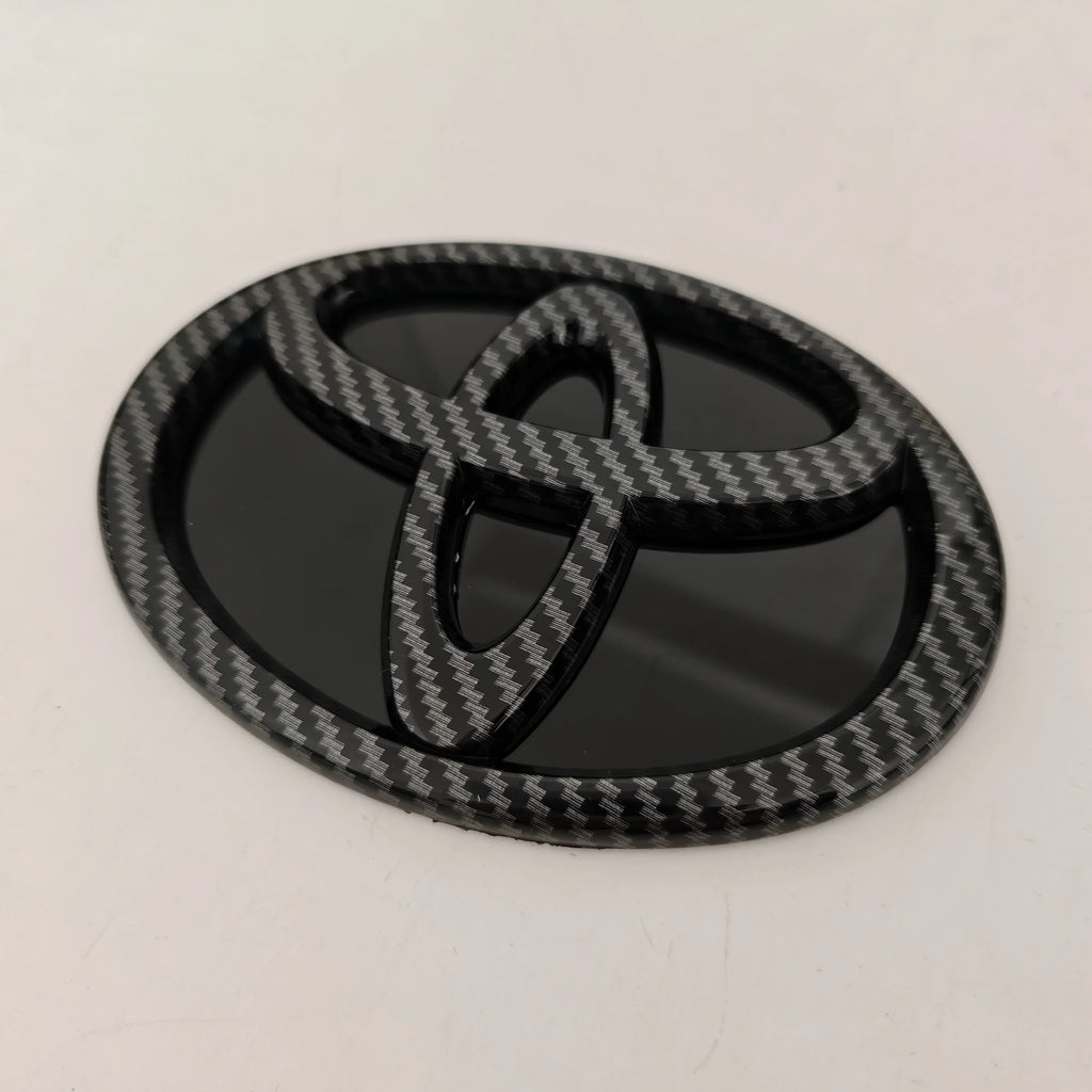 for Toyota RAV4 CAMRY COROLLA LANDCRUSER RAV4 VIOS SIENNA YARLS Modified Black Bottom Front Grille Badge Trunk Car Logo Suitable