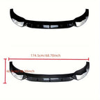 3Pcs Front Bumper Spoiler Lip For BMW X3 X4 G01 G02 Pre Facelift M Pack 2018--2021 Gloss Black/Carbon Look Lower Splitter Blade