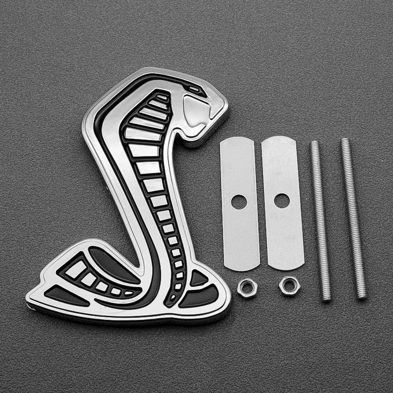 For Ford Focus SVT GT350 R GT500﻿ 3D Metal Snake Cobra Car Front Grille center grid Badge Emblem Side Fender Rear Trunk Sticker