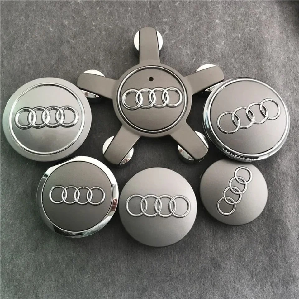 Audi 4pcs 60mm 61mm 68mm 69mm 123mm Car Styling Wheel Center Cap Hub Covers Badge for Audi A3 A4 A5 A6 A7 A8 S4 S6 Sticker