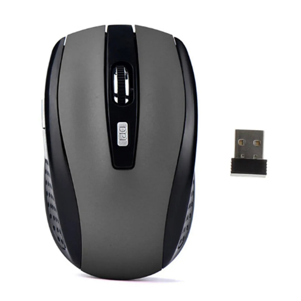 Ratón inalámbrico 2,4G, ratón para juegos de 2,4 Ghz, ratón óptico inalámbrico 6D, Mini ratón silencioso delgado DPI1600 para Macbook, PC y portátil