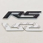3D Metal RS Logo Sticker Front Grill Emblem Rear Trunk Badge For Chevrolet Onix Blazer lumina Camaro Cruze Monza Car Accessories