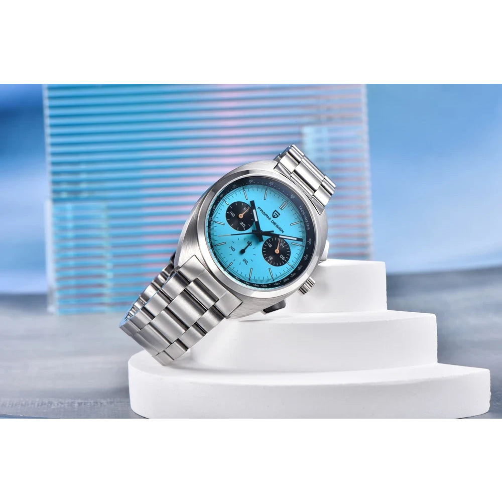 PAGANI DESIGN Panda Mens Watches Quartz Luxury Watch For Men Chronograph VK63 Wristwatches AR Sapphire Waterproof Luminous Clock