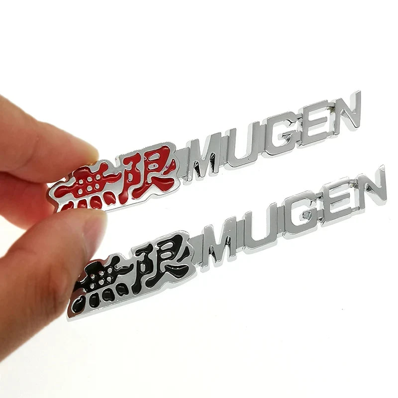 1 pcs 3D Chrome Metal Mugen Emblem Logo Rear Badge Car Trunk Sticker Car Styling for Honda Civic Accord CRV Fit
