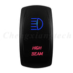 Waterproof 5 Pins SPST On/Off Rocker Switch Blue & Red Led 20A/12V 10A/24V Toggle Switch GPS for Cars,Trucks, RVs, Boats