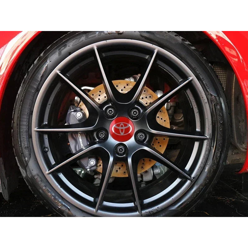 4Pcs 56MM Car Styling Aluminum Wheel Center Hub Caps Stickers For Toyota Rav4 Corolla Camry Aqua Yaris Cross Auris TRD GR Sport