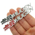 1 pcs 3D Chrome Metal Mugen Emblem Logo Rear Badge Car Trunk Sticker Car Styling for Honda Civic Accord CRV Fit