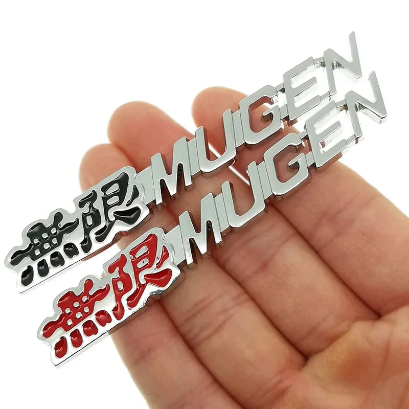 1 pcs 3D Chrome Metal Mugen Emblem Logo Rear Badge Car Trunk Sticker Car Styling for Honda Civic Accord CRV Fit