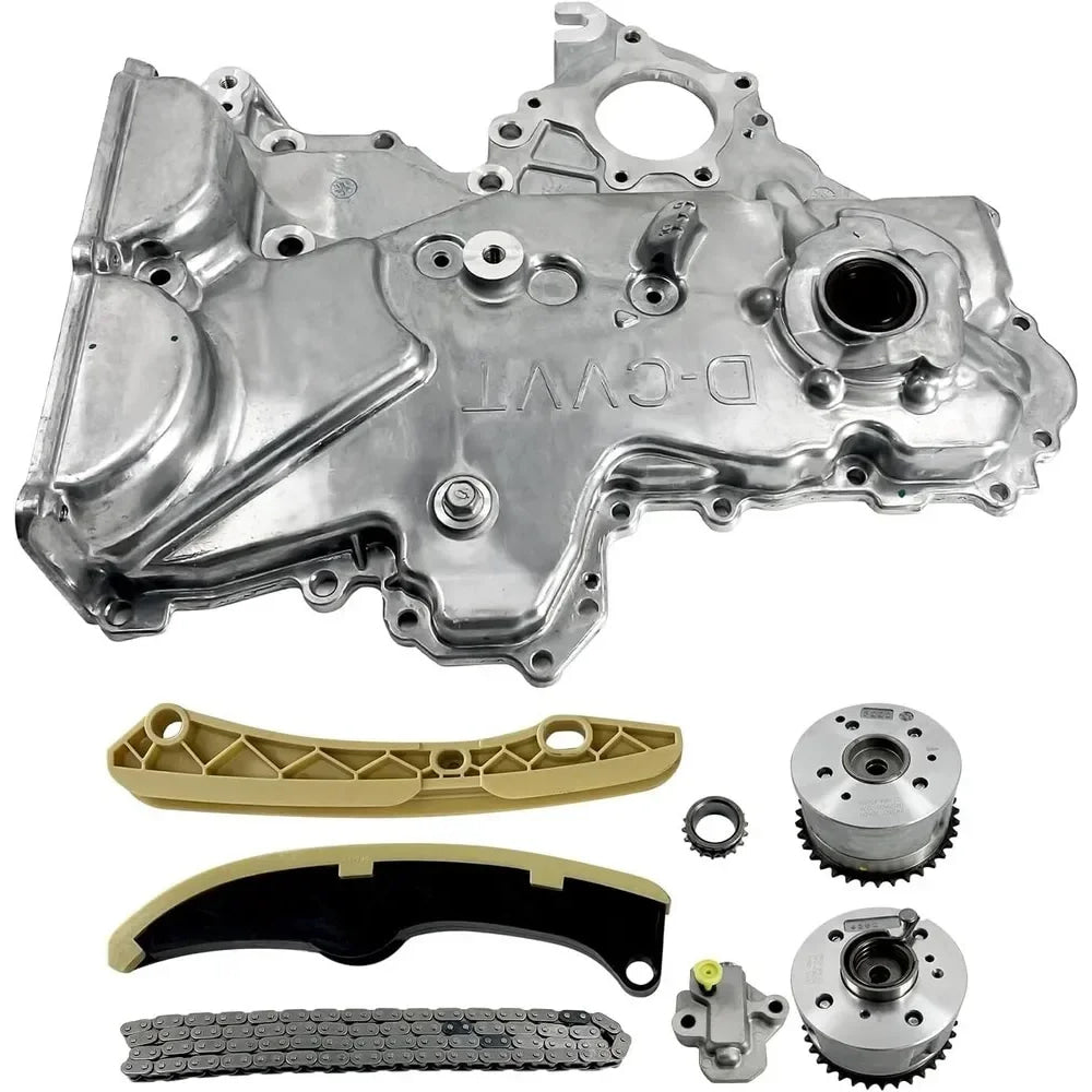 213502B701 243212B620 Timing Chain Kit+VVT Gear+Oil Pump Cover 244202B611 244312B620 For Hyundai Veloster Elantra Kia 12-21