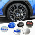 For Subaru ASCENT BRZ FORESTER IMPREZA XV WRC WRX LEGACY OUTBACK STI 4pcs 60mm Car Wheel Center Covers Tire Hub Caps Decoration