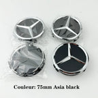 4pcs 75mm Car Wheel Center Caps For Mercedes Benz W203 W204 W205 W212 W213 W222 W223 X253 W176 W177 W117 C118 W166 W167 B/C/E/S