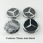 4pcs 75mm Car Wheel Center Caps For Mercedes Benz W203 W204 W205 W212 W213 W222 W223 X253 W176 W177 W117 C118 W166 W167 B/C/E/S