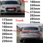 For Audi A3 A4 A5 A6 A7 Q2 Q3 Q5 Q8 TT ABS Black Hood Front Bonnet Grill Rear Trunk Emblem Logo Badge Sticker Decal  4 Ring Logo