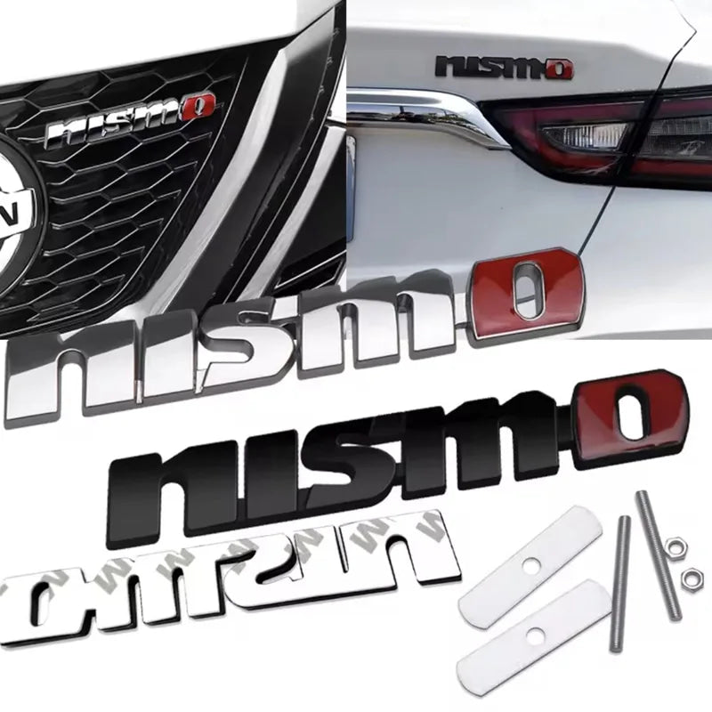 3D Metal Car Front Grille Emblem NISMO  Logo Decal For Nissan X-trail Qashqai Note Juke Sentra Patrol Car Styling Accessories