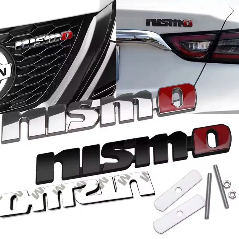 3D Metal Car Front Grille Emblem NISMO  Logo Decal For Nissan X-trail Qashqai Note Juke Sentra Patrol Car Styling Accessories