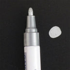 1pcs White Waterproof Cars Wheel Tire Oily Mark Pen Auto Rubber Tyre Paint Pen Cd Metal Permanent Paint Marker Graffiti Touch Up
