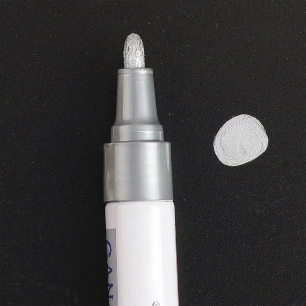 1pcs White Waterproof Cars Wheel Tire Oily Mark Pen Auto Rubber Tyre Paint Pen Cd Metal Permanent Paint Marker Graffiti Touch Up